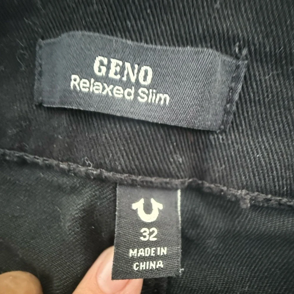 true Religion GENO Relaxed slim 32 Black Men’s Jeans stretchy